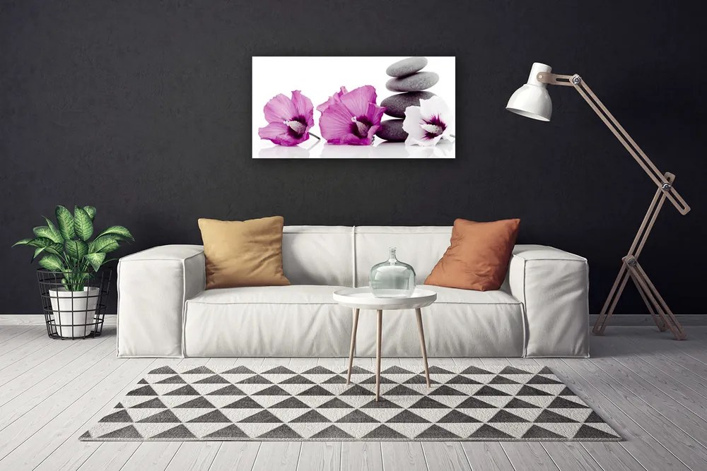 Obraz Canvas Kvety kamene zen kúpele 120x60 cm