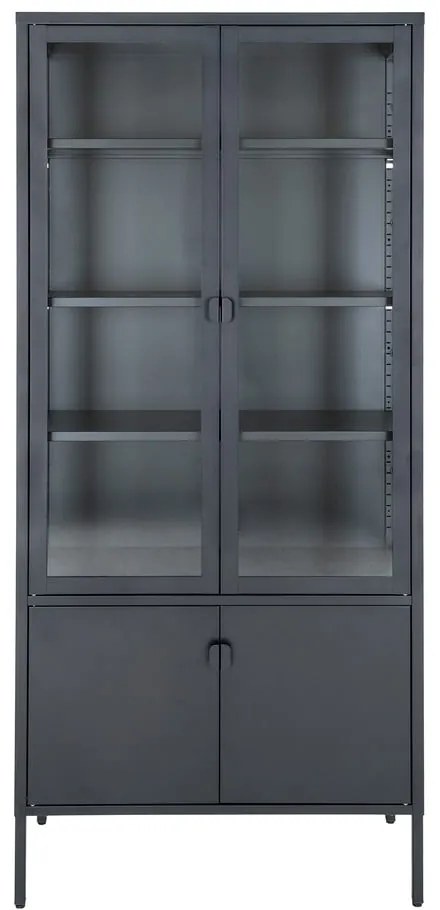 Čierna kovová vitrína 80x180 cm Brisbane – House Nordic