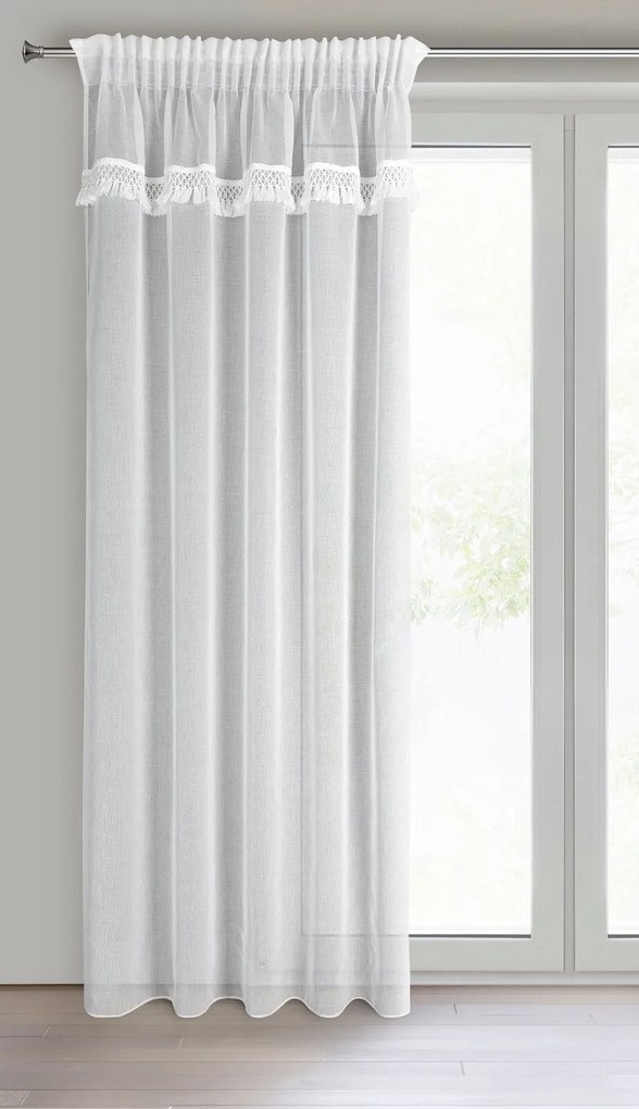 ZÁCLONA NA PÁSKE KIRA1 140X270 CM BIELA