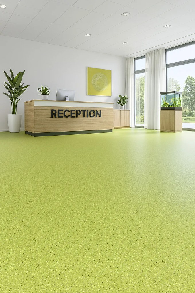 Beaulieu International Group, PVC podlaha - lino Master X 2973, na mieru, šíře 4m, zelená, pvc, chodba / predsieň