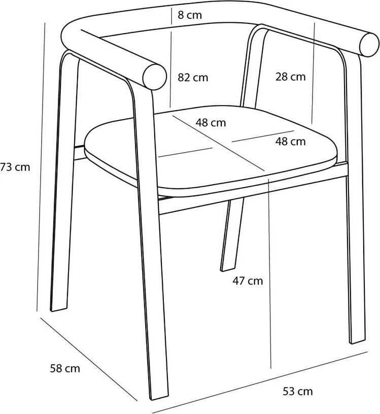Béžové čalúnené jedálenské kreslá v súprave s podrúčkami 2 ks Ecto – Hübsch