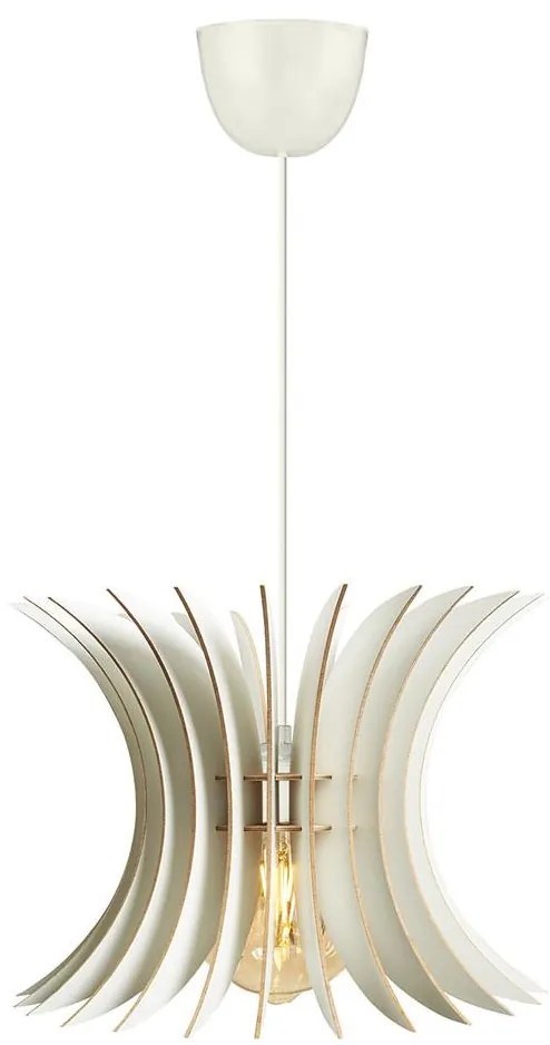 Luster na lanku 1xE27/60W/230V biela pr. 20 cm