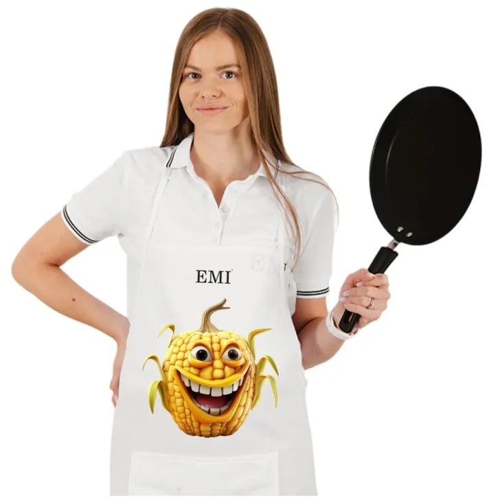 Kuchynská zástera Corny EMI, sivá