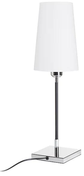 RENDL R12464 LULU stolná lampa, dekoratívne biela/čierna chróm