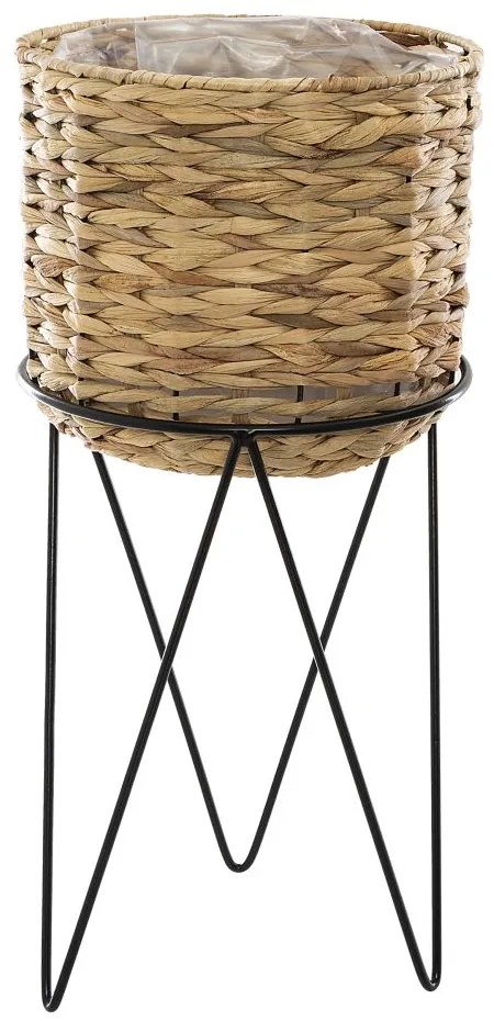 KVETINÁČ Z MORSKEJ TRÁVY SO STOJANOM AYA NATURAL SADA 2KS 54X25 CM+43X20 CM HNEDÁ