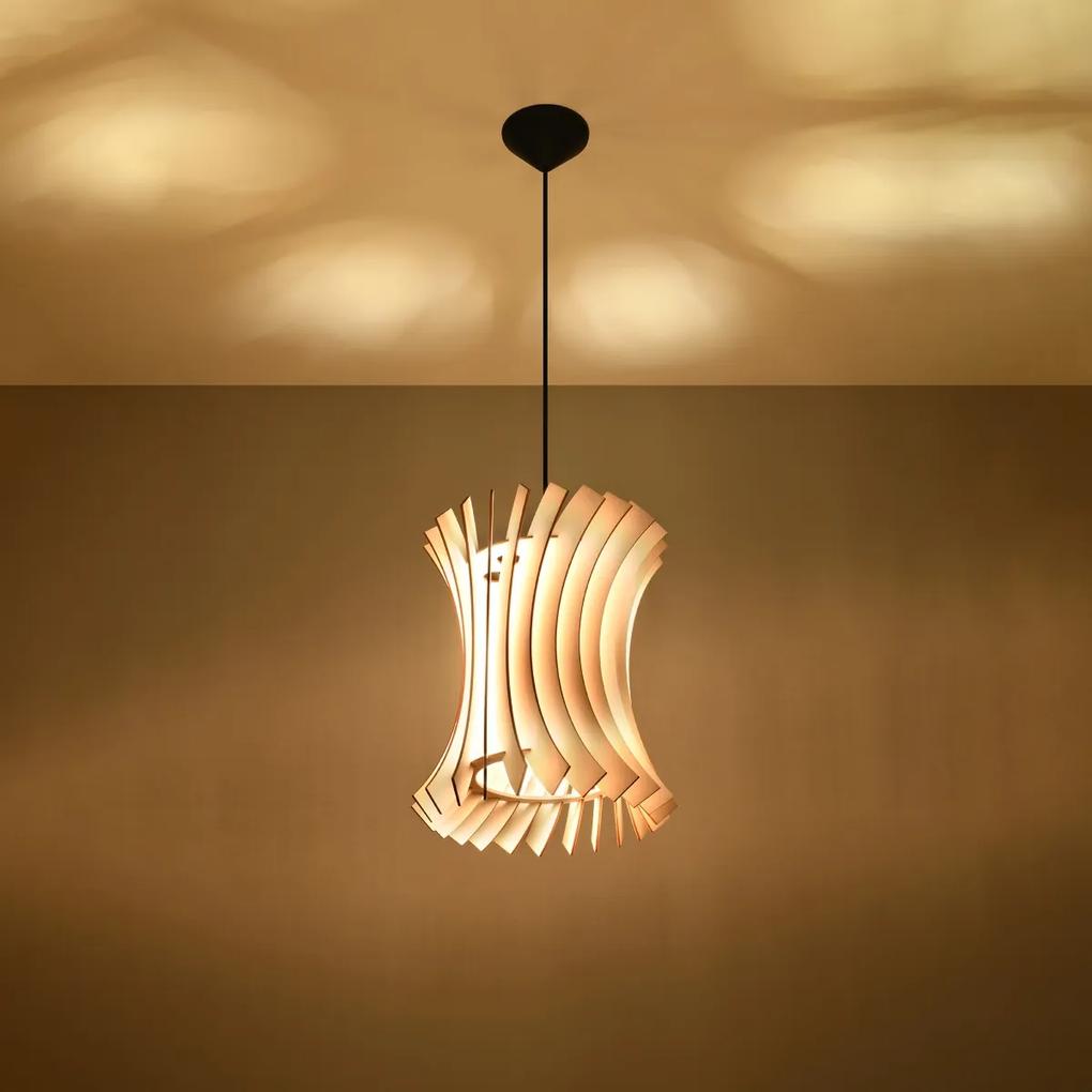 Sollux Lighting Závesné svietidlo ORIANA drevo