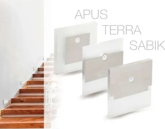 Kanlux 27370 - LED Schodiskové svietidlo APUS so senzorom LED/0,8W/12V 3000K