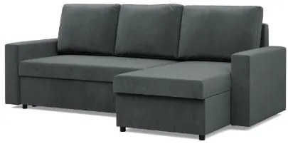 Rohová rozkladacia sedačka NEO Kronos tmavosivá
