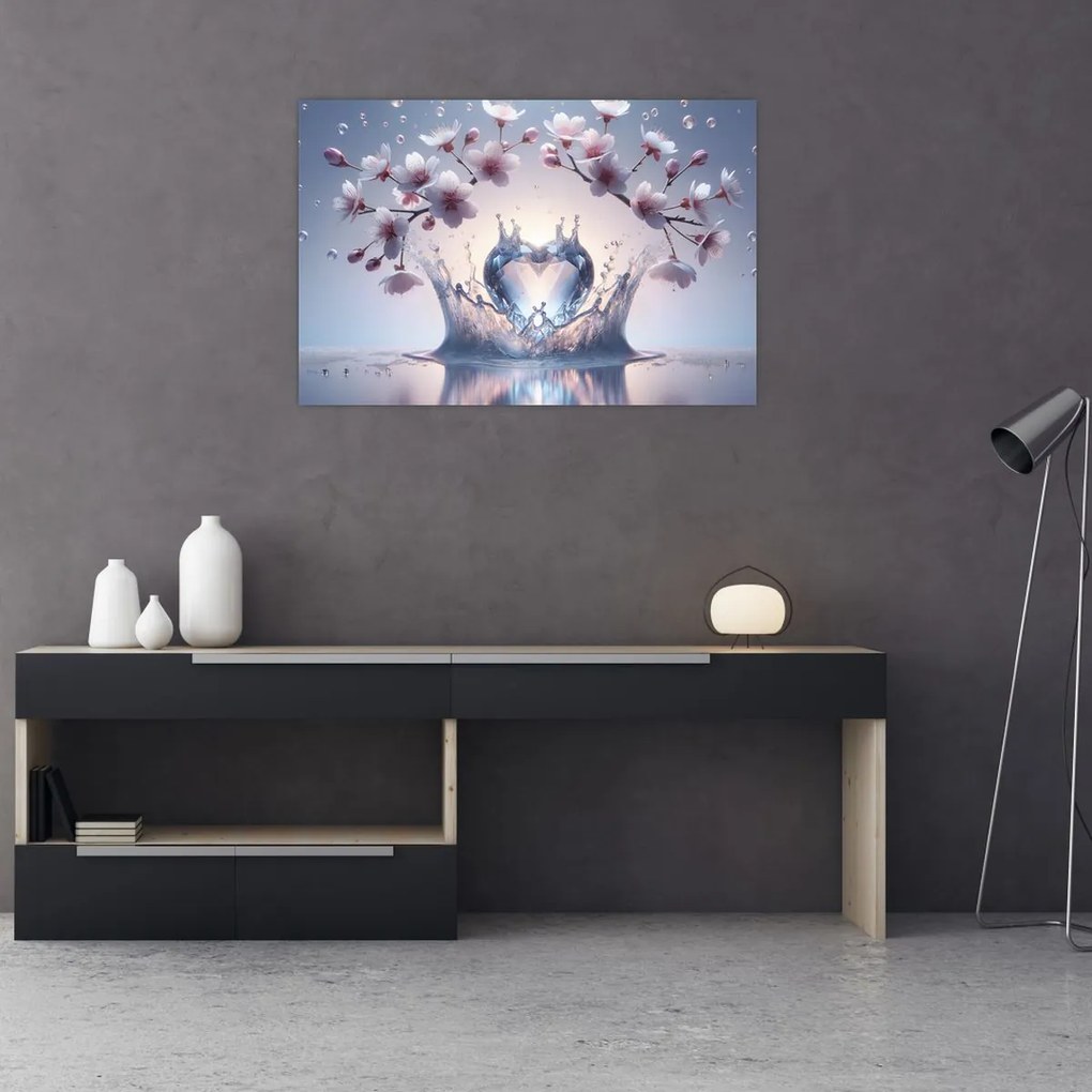 Obraz - Diamantové srdce (90x60 cm)