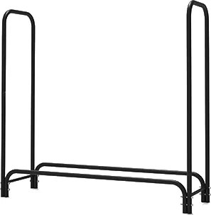 Stojan na drevo s krytom BestBerg BBFR-122C / 122 × 34 × 110 cm / čierna