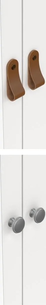 Šatníková skriňa Realty 102 cm so zrkadlom biela