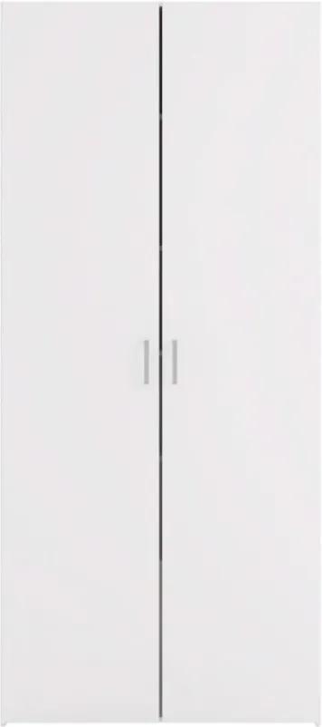 Biela dvojdverová šatníková skriňa Evegreen Houso Home, výška 175,4 cm
