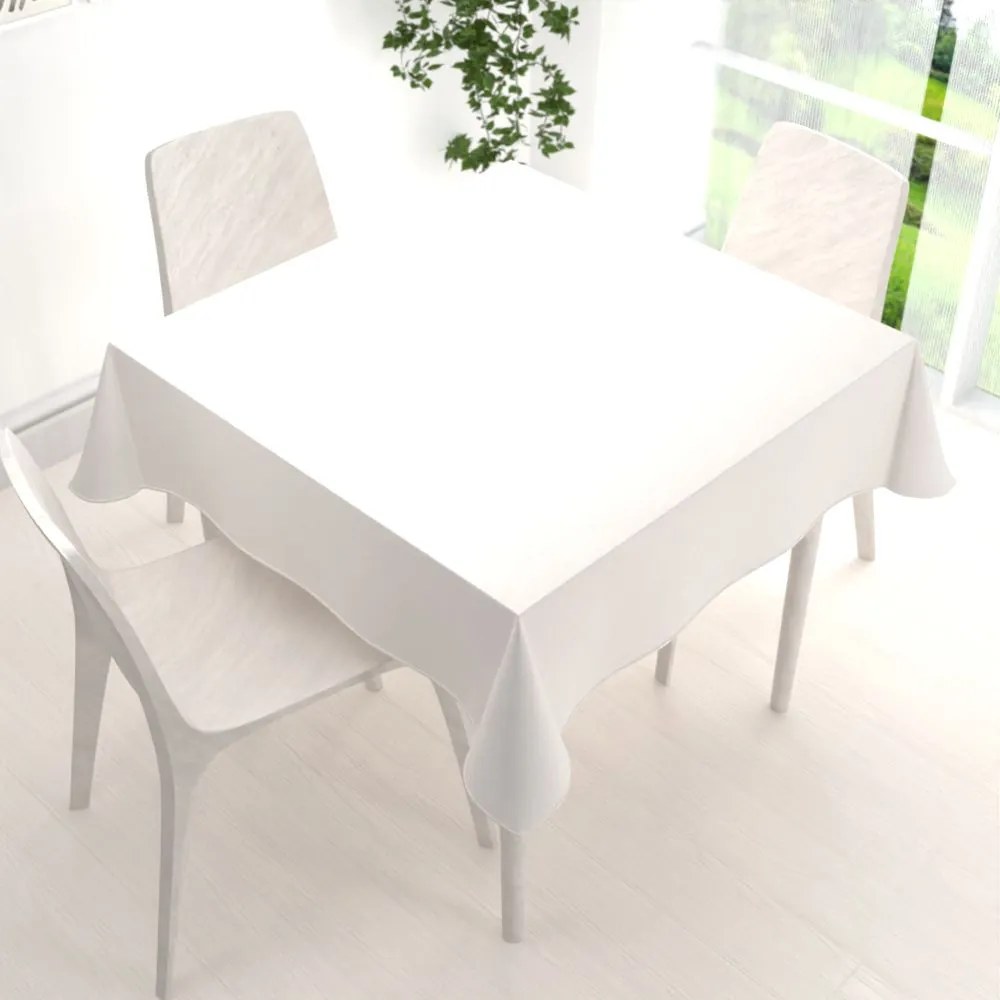 Biante Zamatový štvorcový obrus Velvet Prémium SVP-024 Krémovo biely 70x70 cm