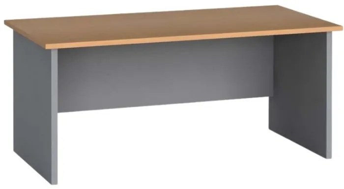 Kancelársky písací stôl PRIMO FLEXI, rovný 160 x 80 cm, sivá / wenge