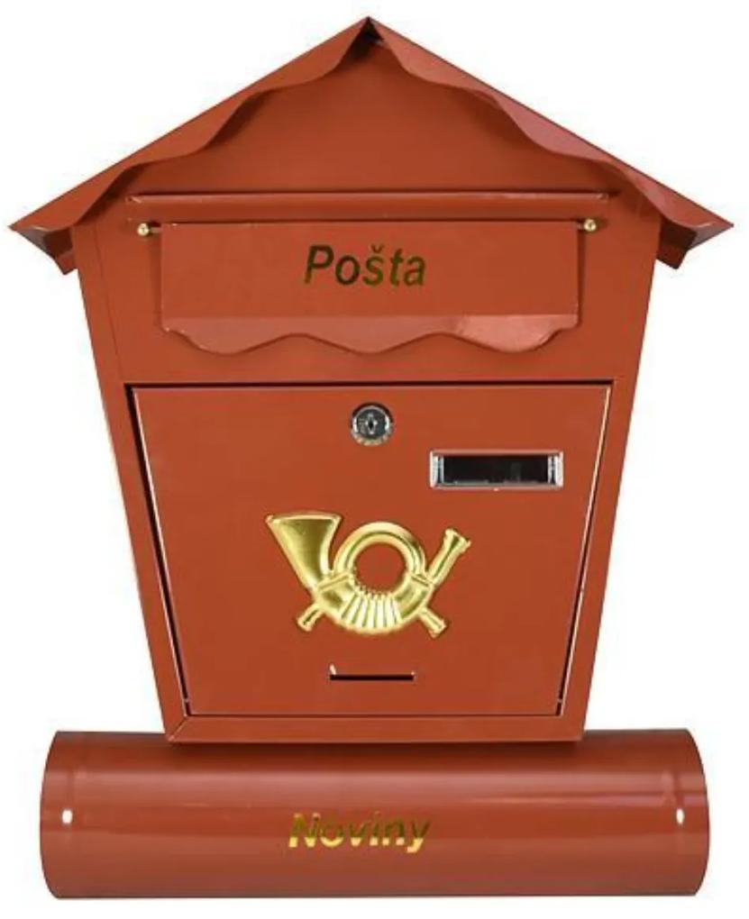Poštová schránka NESTOR hnedá | 440x370x100mm