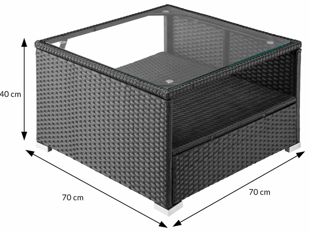 InternetovaZahrada Záhradný ratanový set XXL - sivá/antracit podušky