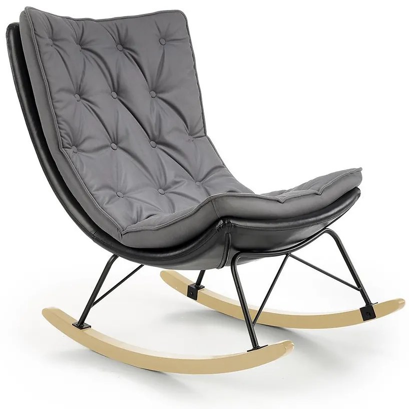 Hojdacie kreslo Indigo šedá/čierna