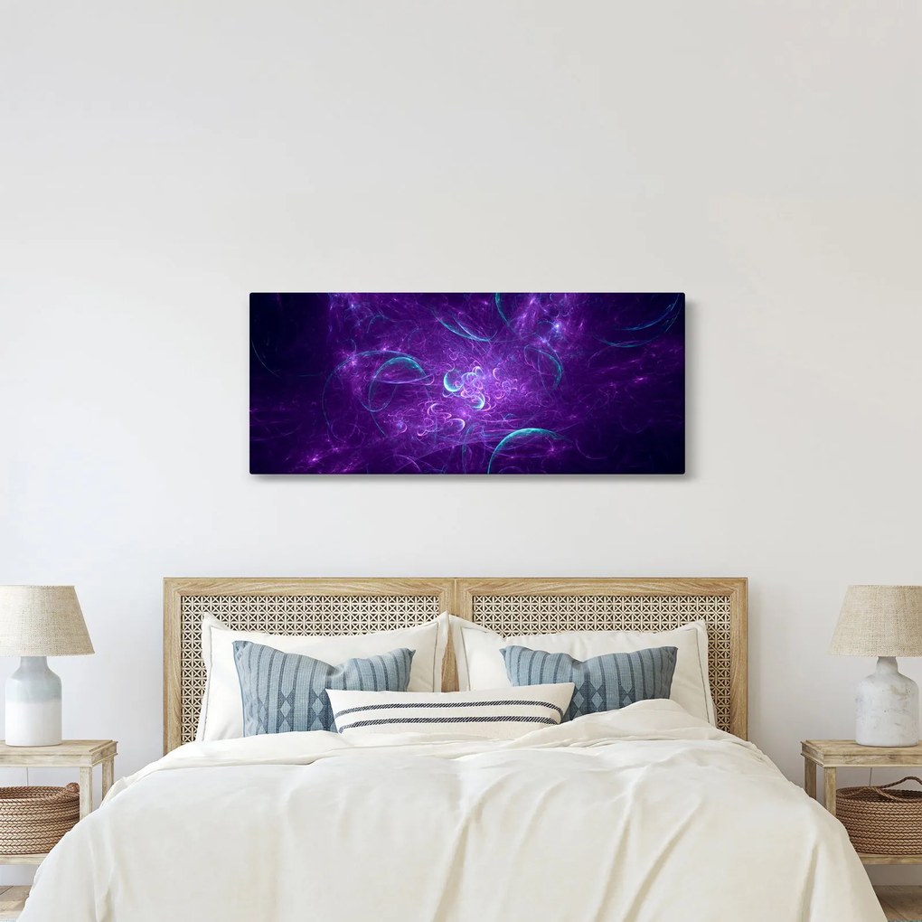 Obraz modernej modrej abstrakcie (120x50 cm)