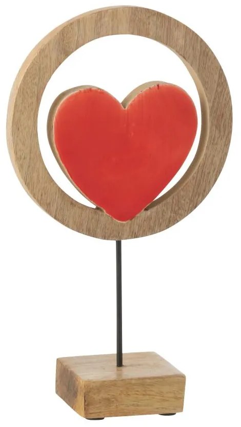 Drevené srdce na kovovej nohe Variant: Stredné