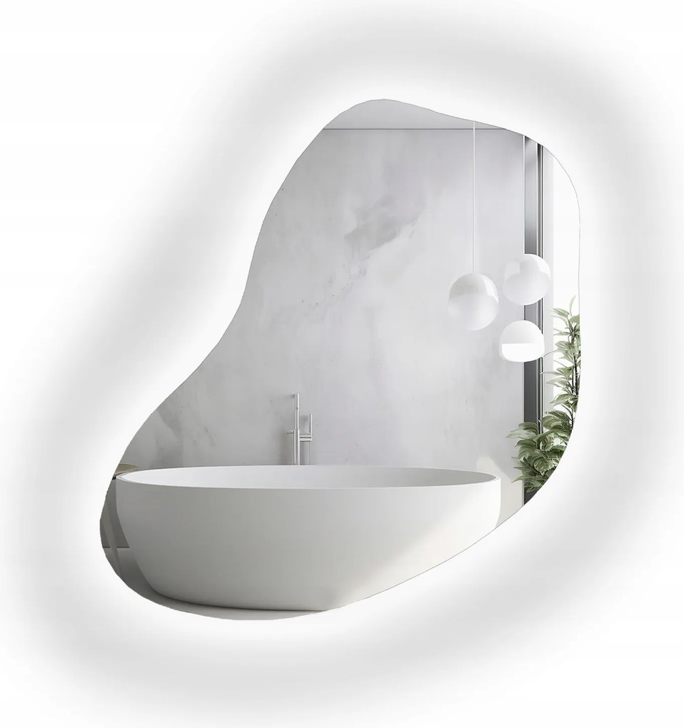 Zrkadlo nepravidelného tvaru Kwarc s Led podsvietením 180 x 190 cm