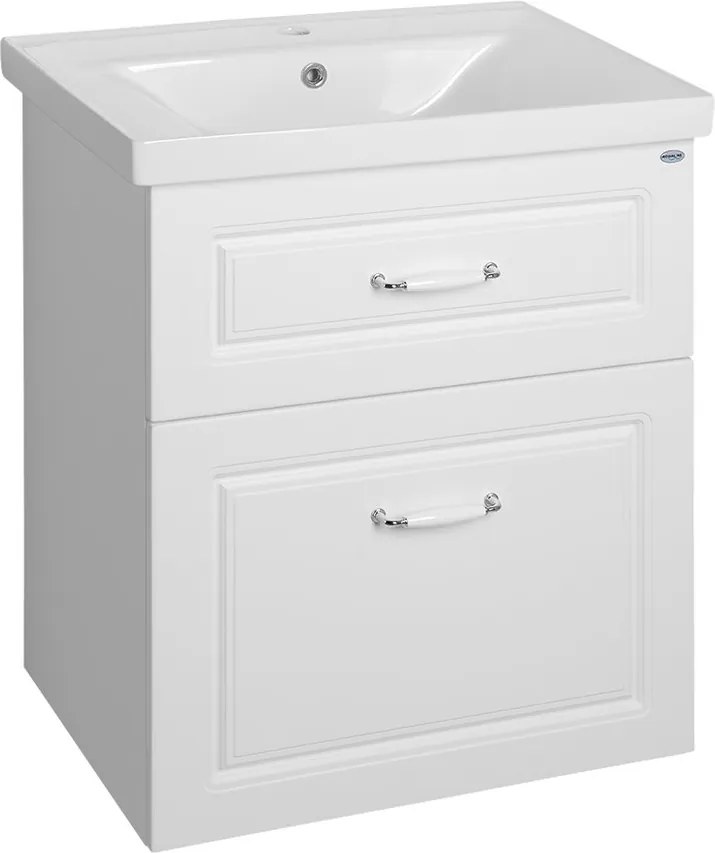 Favolo FV265 umývadlová skrinka 61,5x72,5x44 cm, biela mat