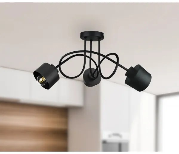 Prisadený luster SIMPLY BLACK 3xE27/60W/230V