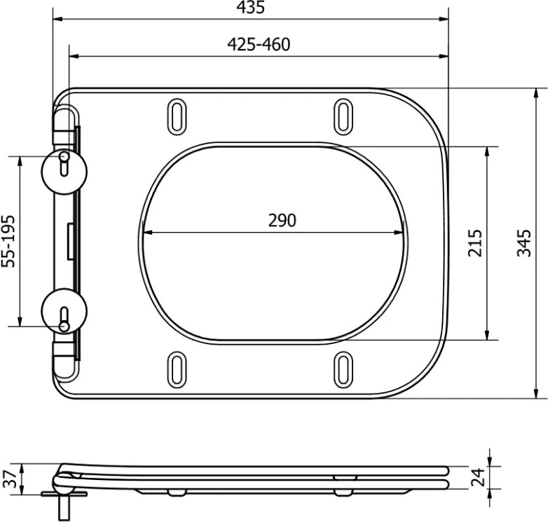 Mexen - WC sedátko SLIM DUROPLAST na wc misu STELLA, MARGO (2134) | soft-close, 39090100