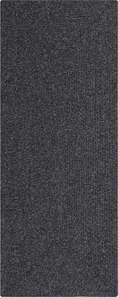 Hanse Home, AKCIA: 80x200 cm Kusový koberec Braided 105550 Dark Grey – na von aj na doma, šedá, chodba / predsieň
