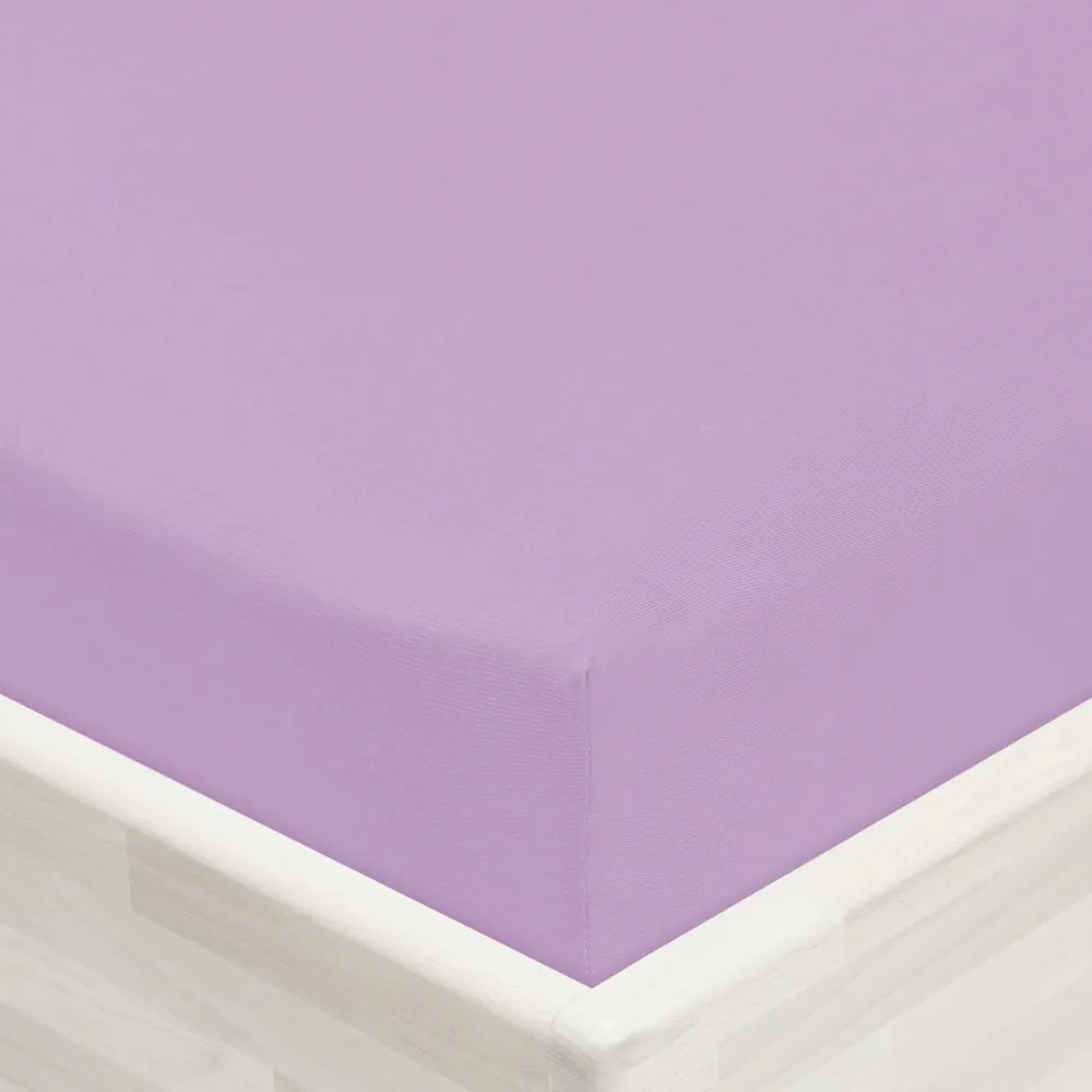 Jersey napínacie prestieradlo JR-012 Levanduľové 90 x 200 - výška 20 cm