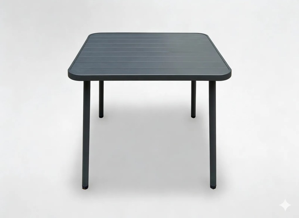 CH ŠTVORCOVÝ ZÁHRADNÝ STÔL 80 x 80 x 72 CM TMAVOSIVÁ