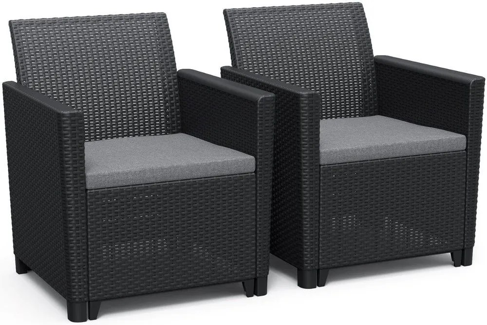 KETER Kreslo Claire, 2 ks grafit