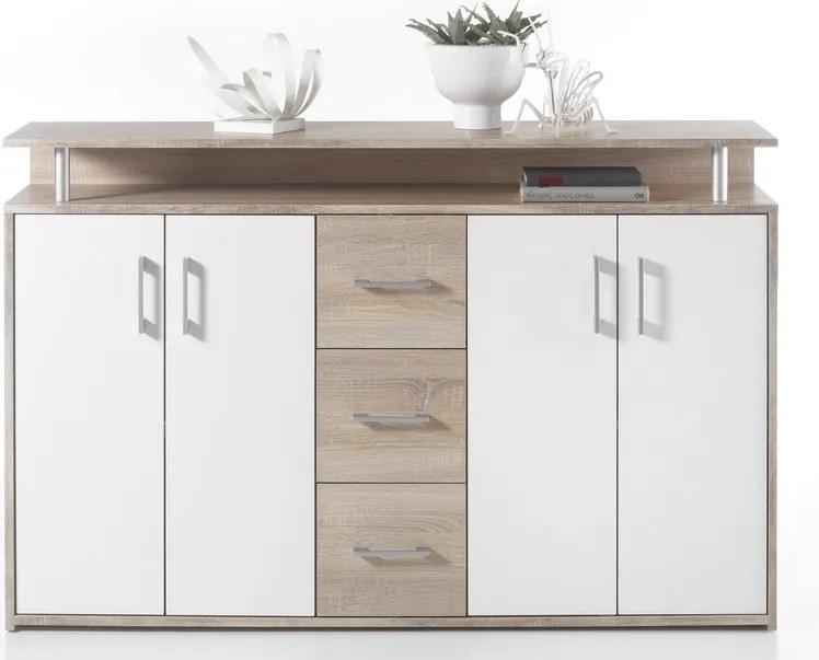 Komoda Drift, dub sonoma/biela