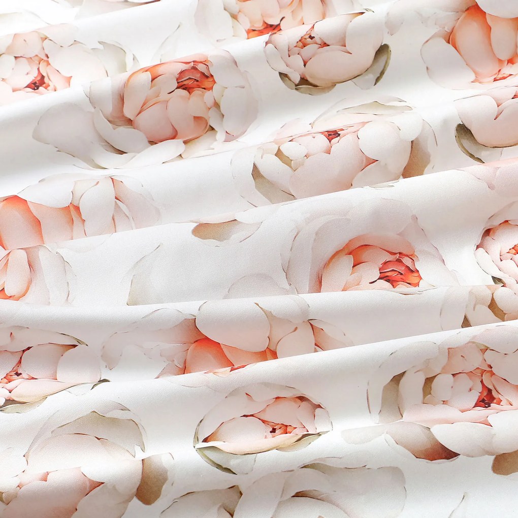 Goldea bavlnené posteľné obliečky deluxe - vôňa pivoniek 240 x 220 a 2ks 70 x 90 cm