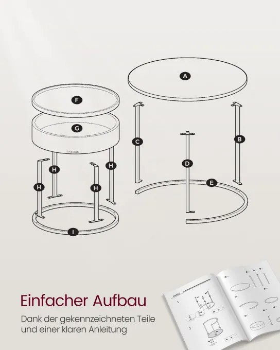 Set dvoch konferenčných stolíkov LCT044K43