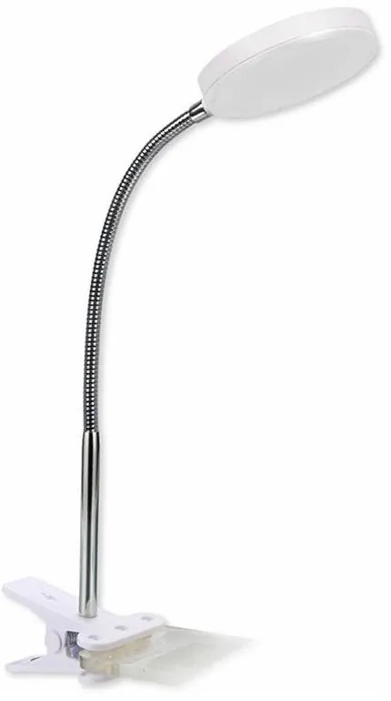 TOP LIGHT Stolová lampička s klipom Lucy KL B, Biela