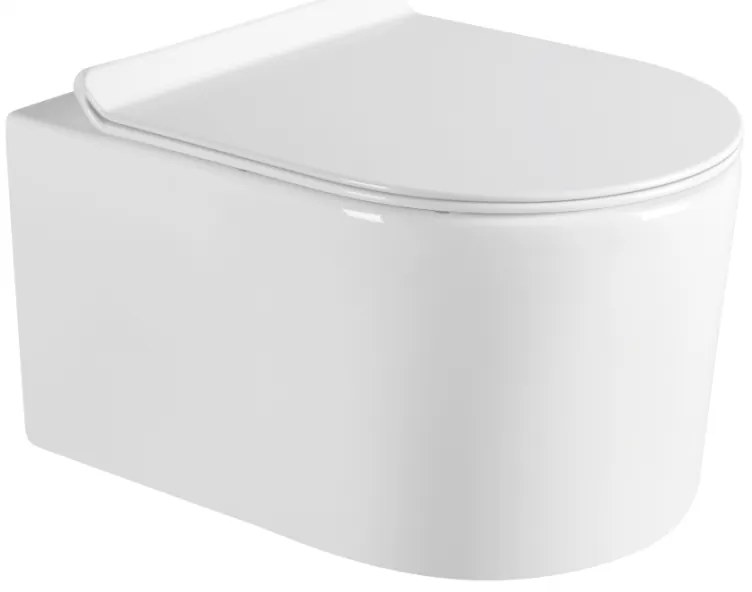 Mexen SOFIA Rimless závesná wc misa so sedátkom s pomalým zatváraním, 49 x 37 cm, biela, 30544000