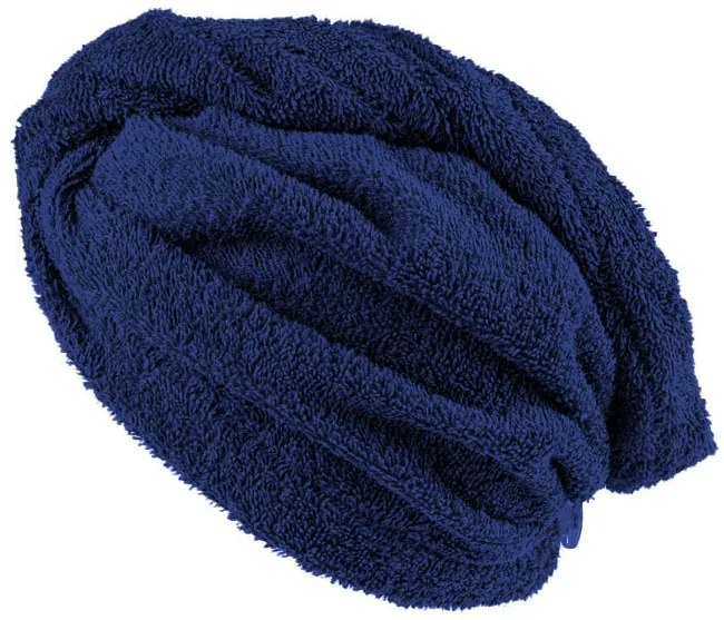XPOSE® Froté turban na vlasy VERONA - tmavo modrý 30x75 cm