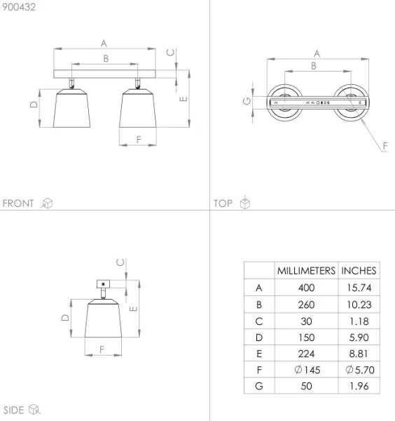 Eglo 900432 - Bodové svietidlo COTORRO 2xE27/25W/230V