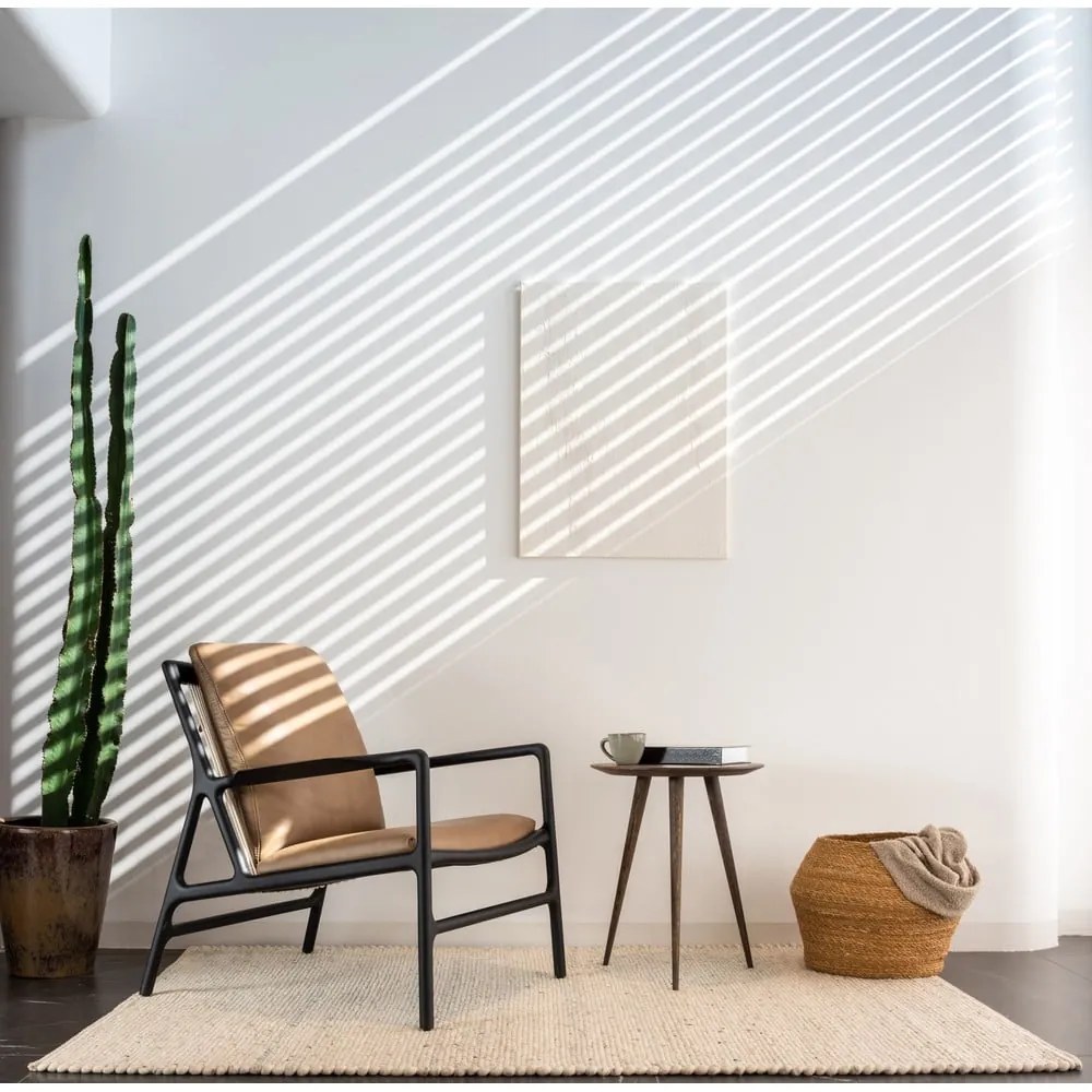 Čierno-béžové kožené kreslo Dedo – Gazzda