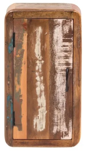 furniture-nabytek.cz - Masívna kúpeľňová nástenná skrinka Calcutta z recyklovaného dreva, lakovaná, viacfarebná – 35×20×65 cm