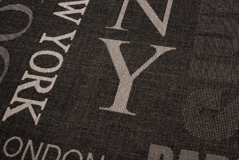 TA Koberec 20224 Čierna / strieborná