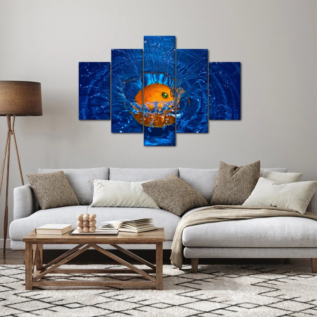 Obraz - pomaranč vo vode (150x105 cm)