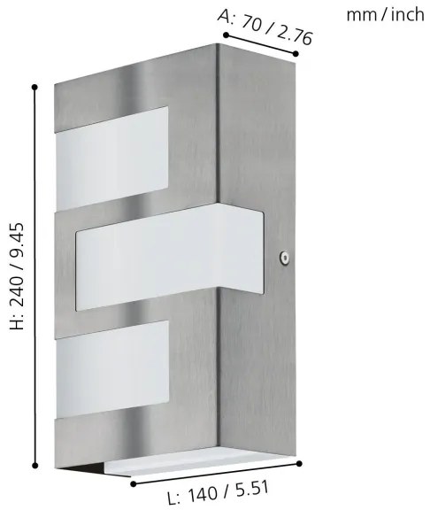 Eglo 94086 - LED vonkajšie osvetlenie RALORA 3xLED/2,5W/230V