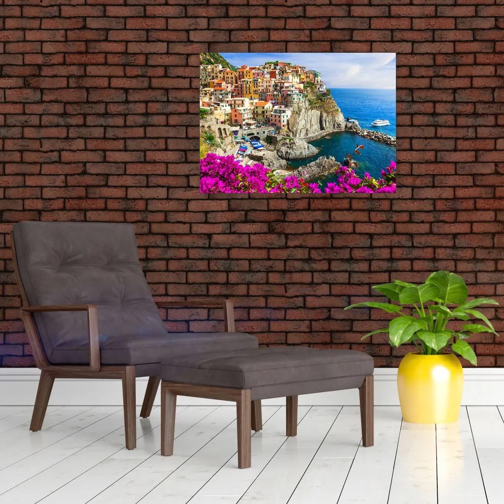 Obraz - Talianska dedinka Manarola (70x50 cm)