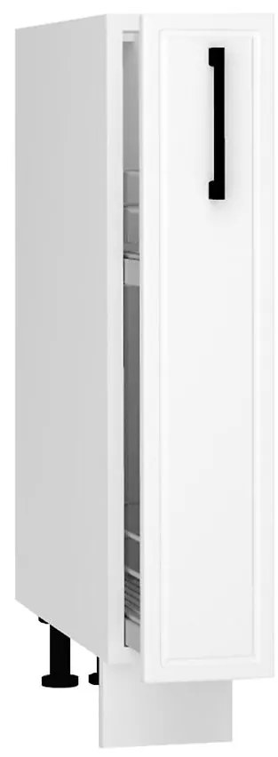 Kuchynské skrinka Emily D15 Cargo + kôš biely hrášok mat