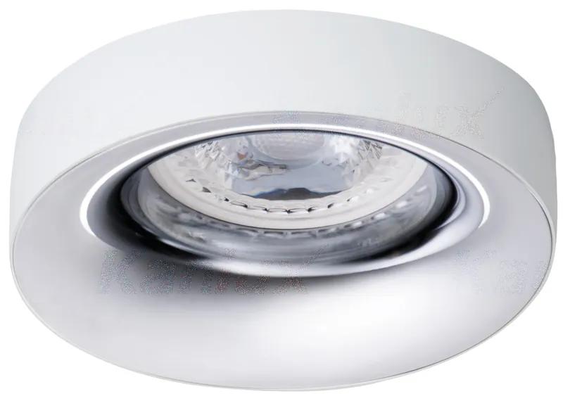 KANLUX Stropné bodové vstavané osvetlenie TENELO L, 70mm, okrúhle, bielo-chrómované