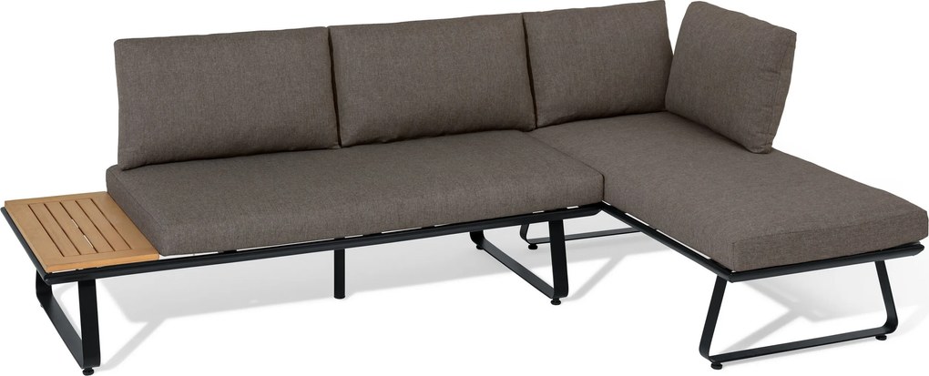 Obývací sedací kútik s moderným lyžinovým podstavcom