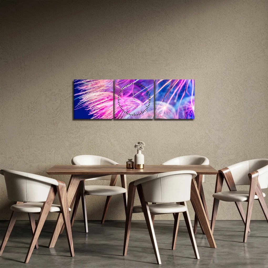 Obraz - Makro (s hodinami) (90x30 cm)