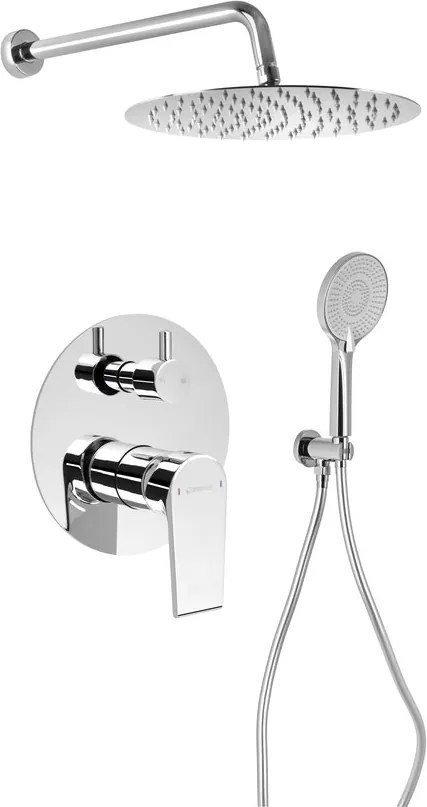 Sapho Sapho, KAI podomietkový sprchový set s pákovou batériou, otočný prepínač, 2 výstupy, chróm, KA43-03