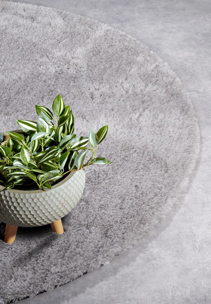 Hanse Home, Kusový koberec Myk 106113 Grey kruh, 160x160 (priemer) kruh, šedá, obývacia izba